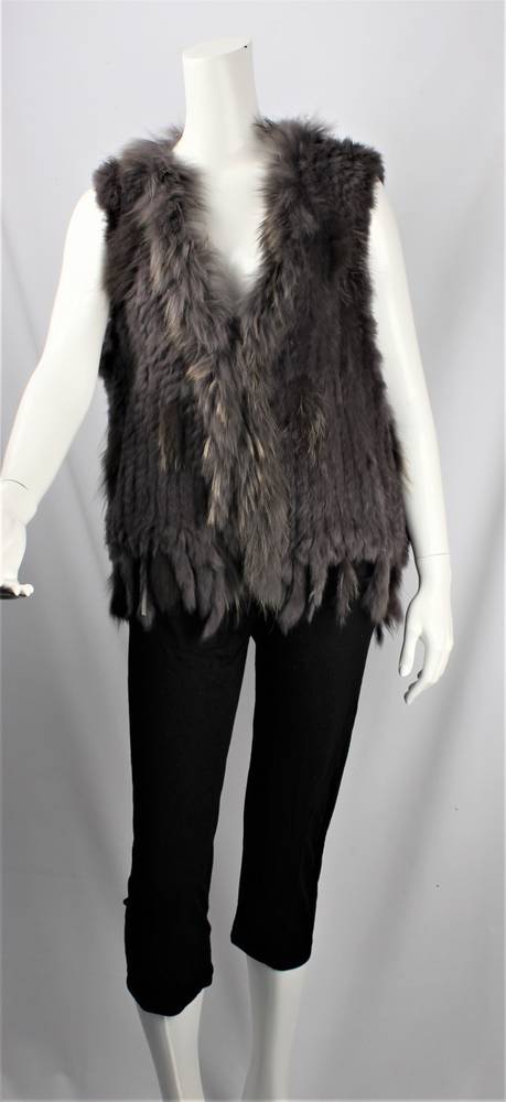 Alice & Lily fur vest grey STYLE: SC/4374GRY JUST $55.00